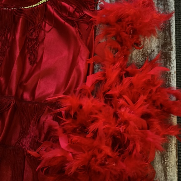 Red Flapper Costume  Adult Large 14-16 - Picture 2 of 4